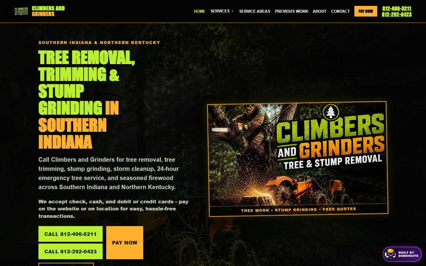 Climbers & Grinders website homepage